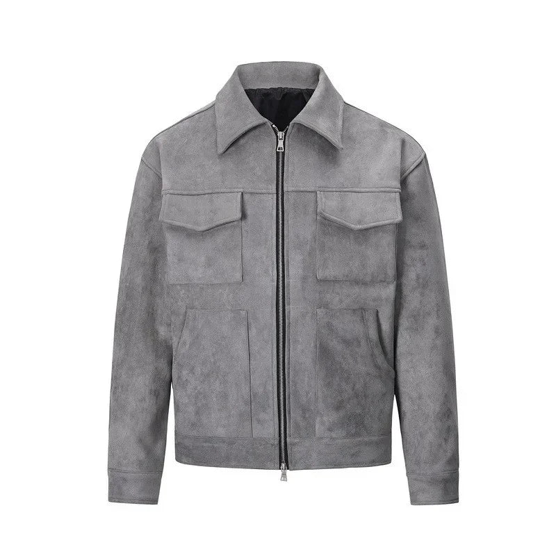 Suede Work Jacket Gray