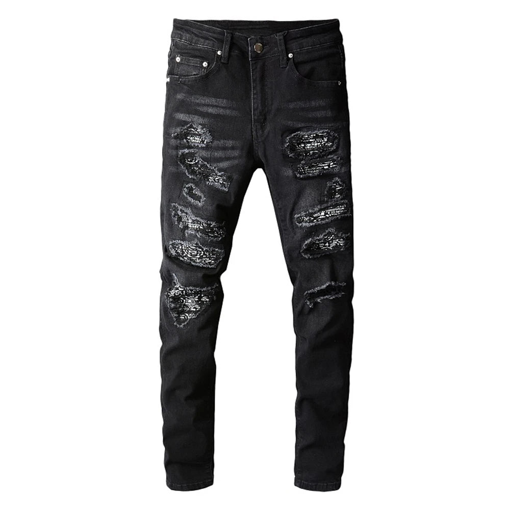 Black Bandana Denim