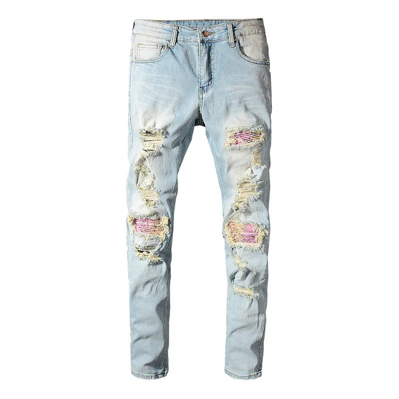 Pink Flowers Denim – BLSSD JEANS