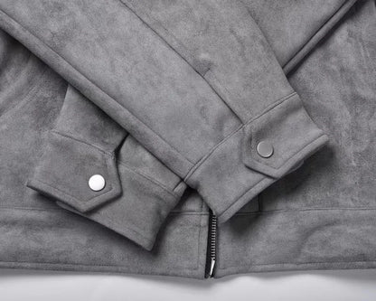 Suede Work Jacket - Gray