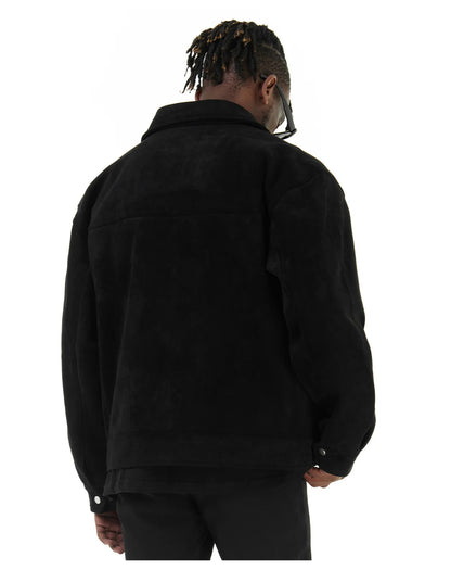 Suede Work Jacket - Black