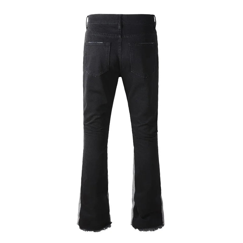 Flared Denim - Black & Gray