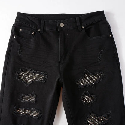 Shiny Black Denim