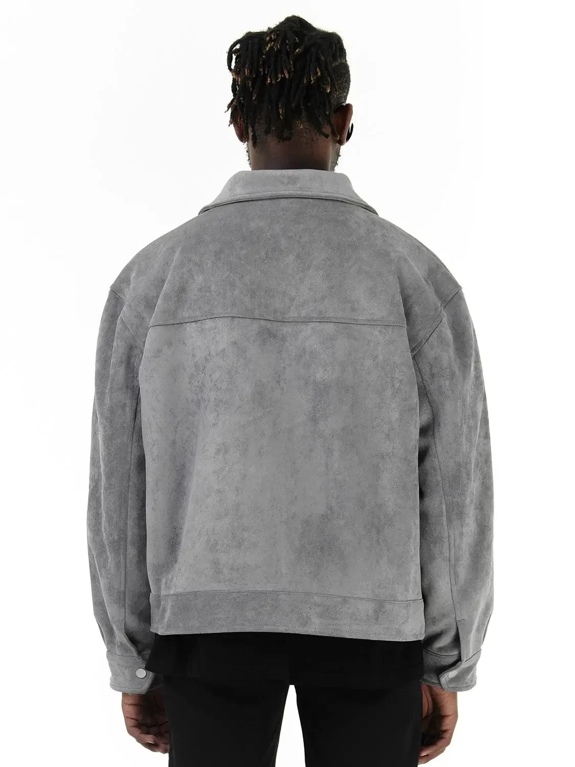 Suede Work Jacket - Gray