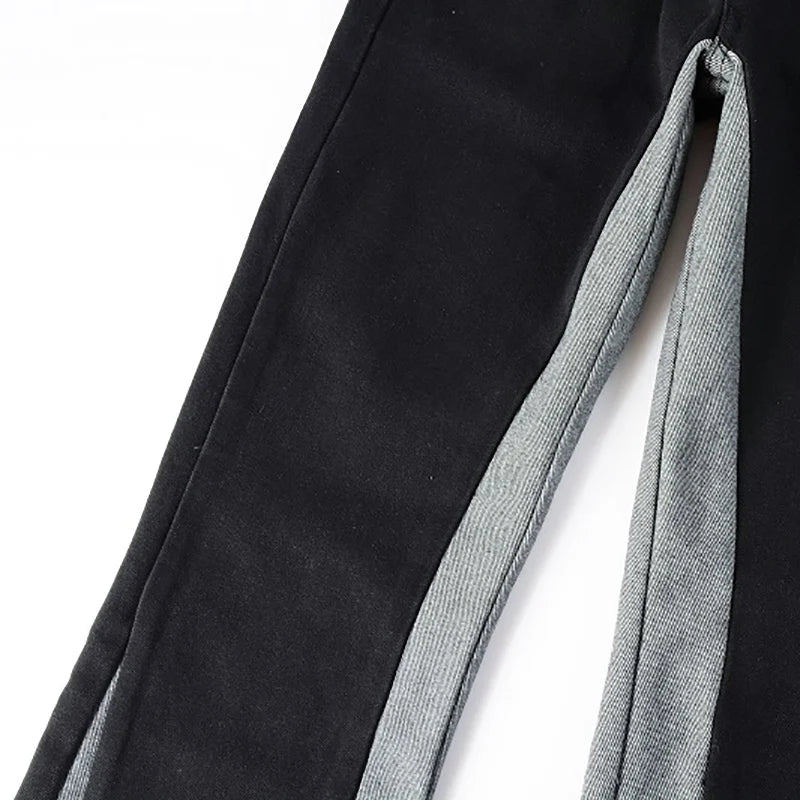 Flared Denim - Black & Gray