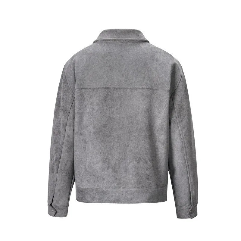 Suede Work Jacket - Gray